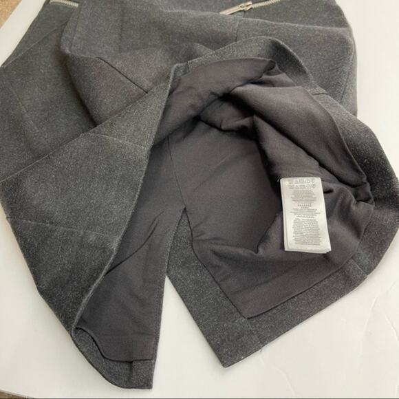 Michael Kors Charcoal Zippered Pencil Academia OfficeCore Skirt NWOT Size 2 - Picture 5 of 9